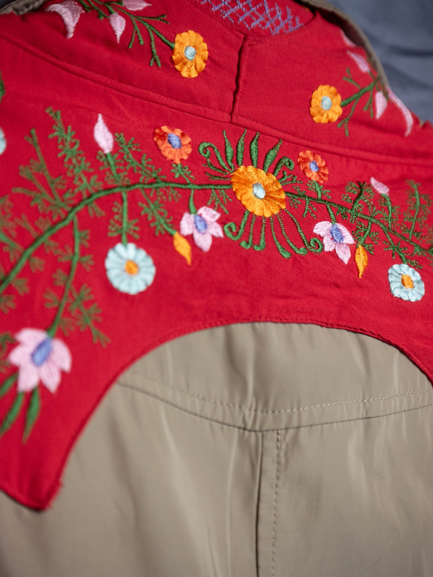 Hand Picked Floral Trench-Coat (Tan)