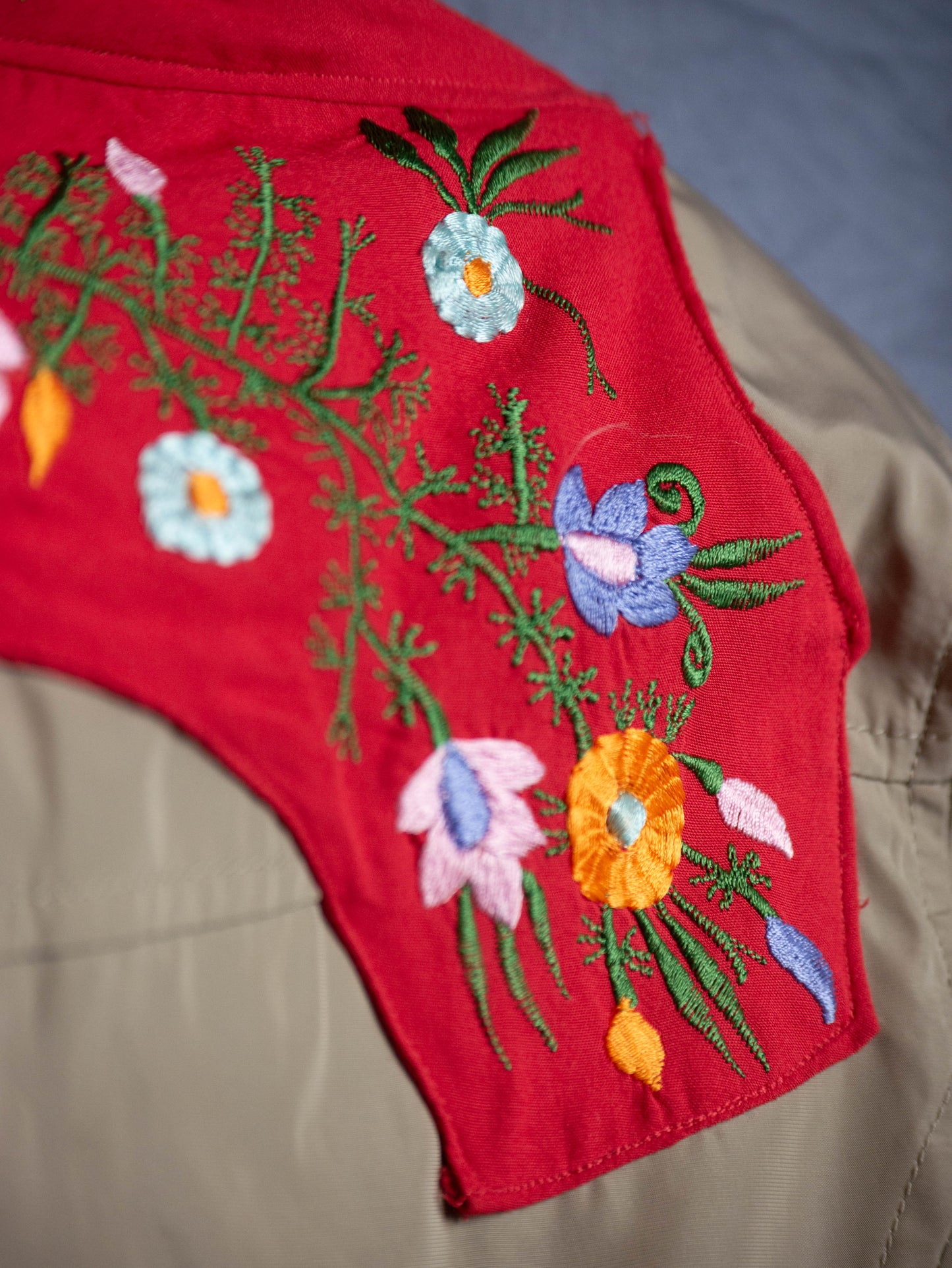 Hand Picked Floral Trench-Coat (Tan)