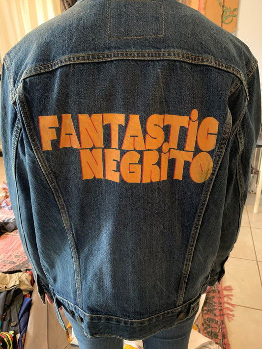 Custom Fantastic Negrito Upcycled Denim Jacket